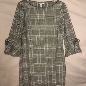 H&M- Black/White Plaid Dress- Size 6